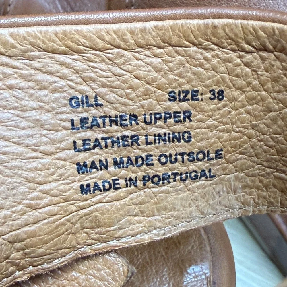 Miz Mooz Gill Sandals Womens 8 EU 38 Brown Leather Chunky Buckle Strap - Picture 8 of 8